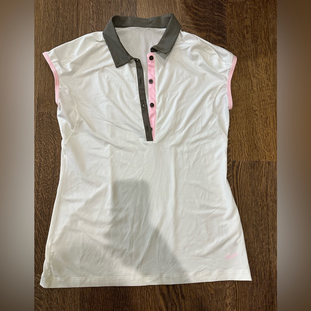 Nike athletic golf shirt, size medium button down front